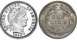 1894-S Barber dimes