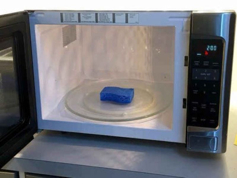 how to sanitize a sponge in the microwave