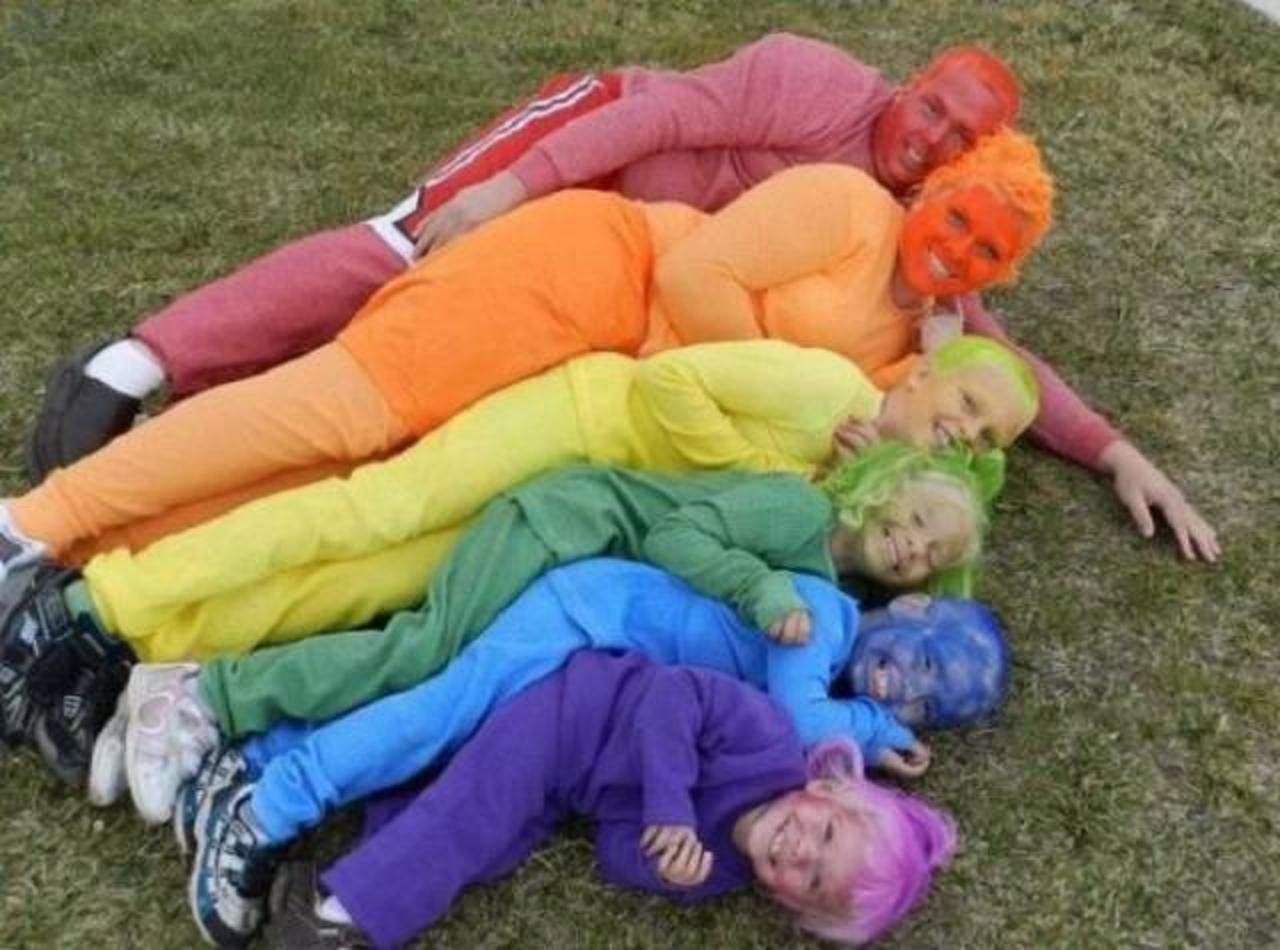 bad family photos rainbow
